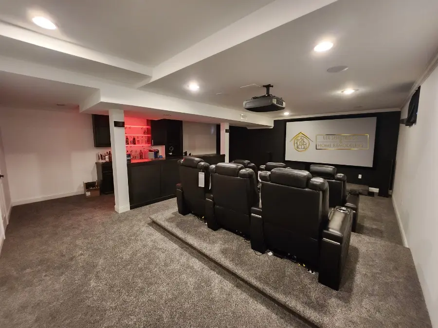 basement contractors - home theatre